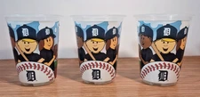 Baby Fanatic MLB DETROIT TIGERS 10 oz Plastic Cups 4" Tall SET OF THREE (3)