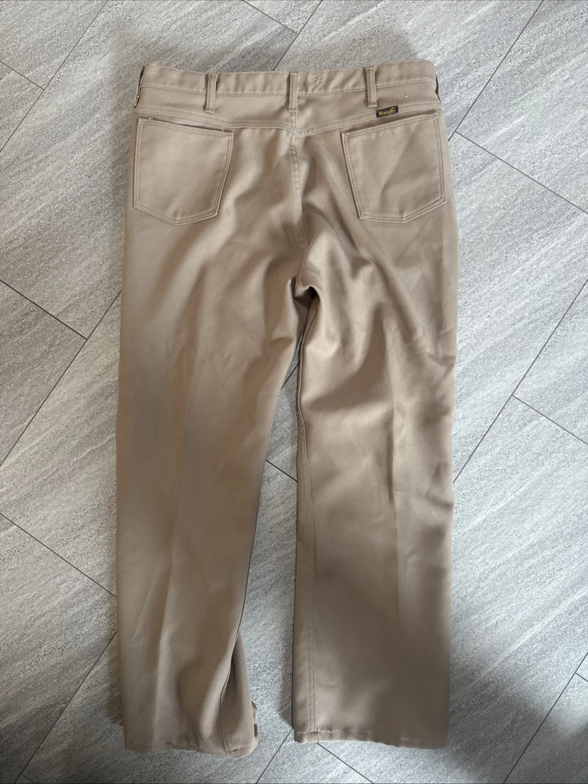 Vintage Wrangler Western Pants Rancher Mens Size 40 x 32 Cowboy Straight Tan