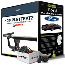 Für FORD Mondeo Stufenheck IV Typ BA7 Anhängerkupplung starr +eSatz 13pol 07-