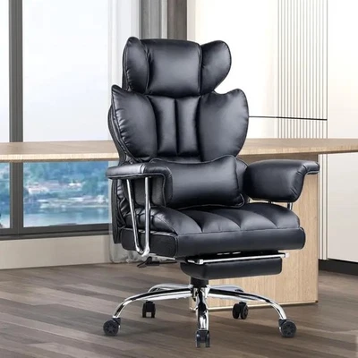 Efomao Desk Office Chair, Big and Tall PU Leather Ergonomic Office Chair, 200KG