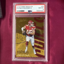 2018 Panini Absolute Football #49 Patrick Mahomes Kansas City Chiefs PSA 8 np