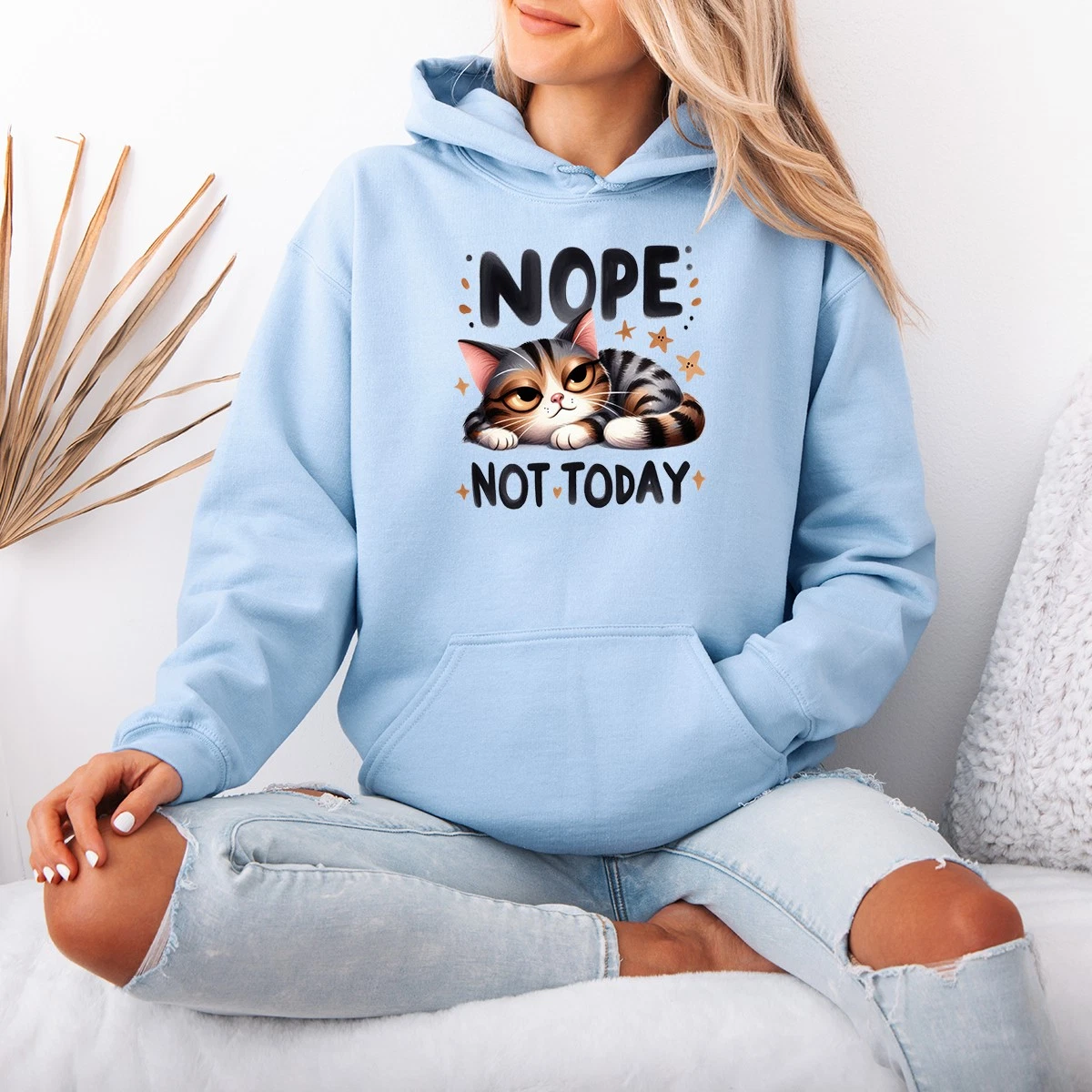 Nope Not Womens Hoodie Cats Pets Gift For Her