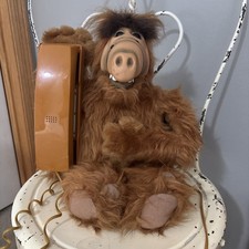 The Alf Phone 1988 Plush Corded Button Telephone. Vintage Rare