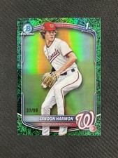 2025 Bowman Draft #BDC-44 Landon Harmon Chrome Green Grass Refractor /99