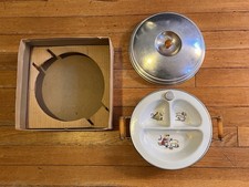 VINTAGE Hankscraft Mary Had a Little Lamb Child Baby Food Warmer Bowl Dish