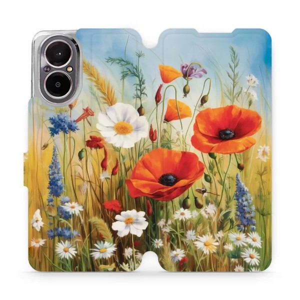HandyhüLle Mit Klappe FüR Realme C67 4G Mobiwear Case Cover Etui Wiesenblumen-image