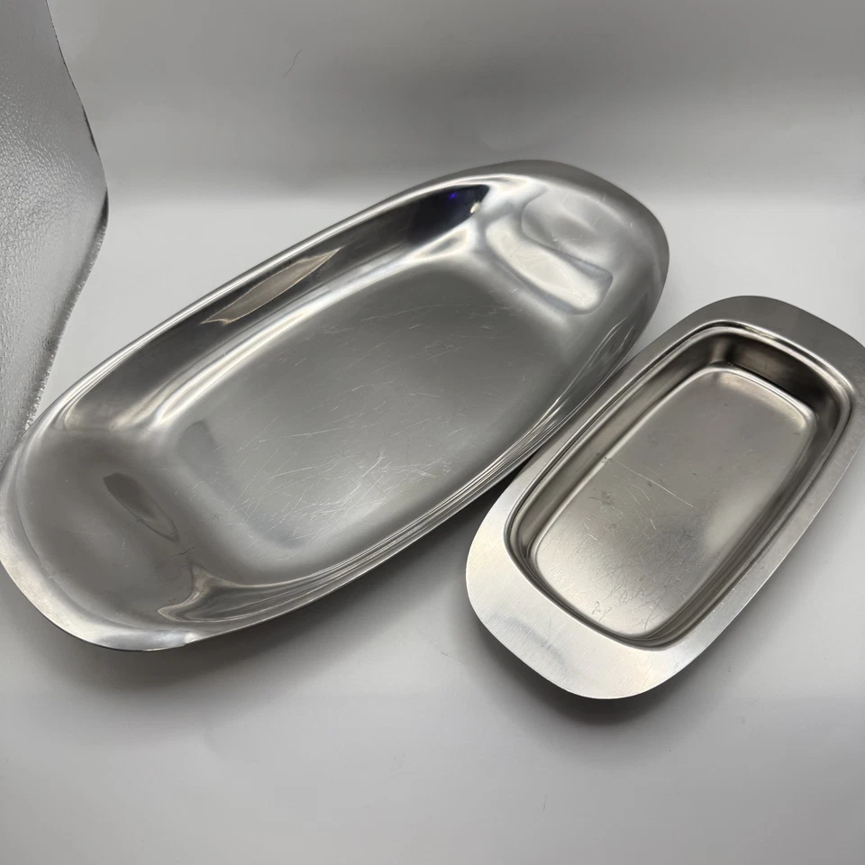 Bandeja de acero inoxidable de colección y bandeja para servir de acero inoxidable Bloomfield Industries Foto 2 de 4