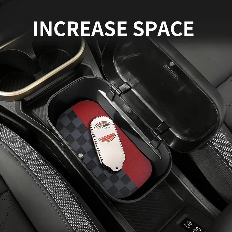 Central Armrest Storage Box For MINI Cooper F65 F66 2024 2025 Organizer ABS PU - Image 3 of 4