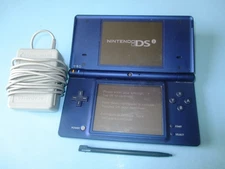 Nintendo DSi Metallic Blue Handheld System w/Charger FREE Shipping!