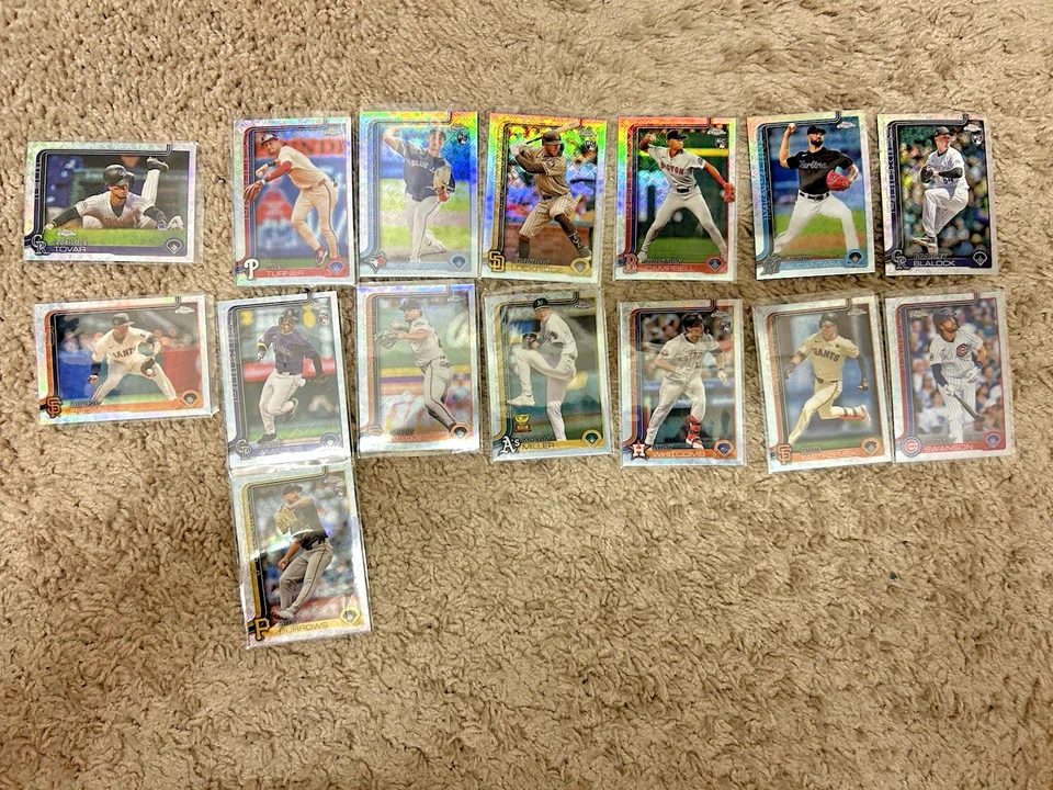 Lote de 280+ tarjetas de béisbol - Bowman cromadas y 1ª, Topps cromadas y logofractor y más Foto 4 de 4