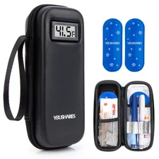 Insulin Cooler Travel Case with Temperature Display - Refrigerated Medicine C...