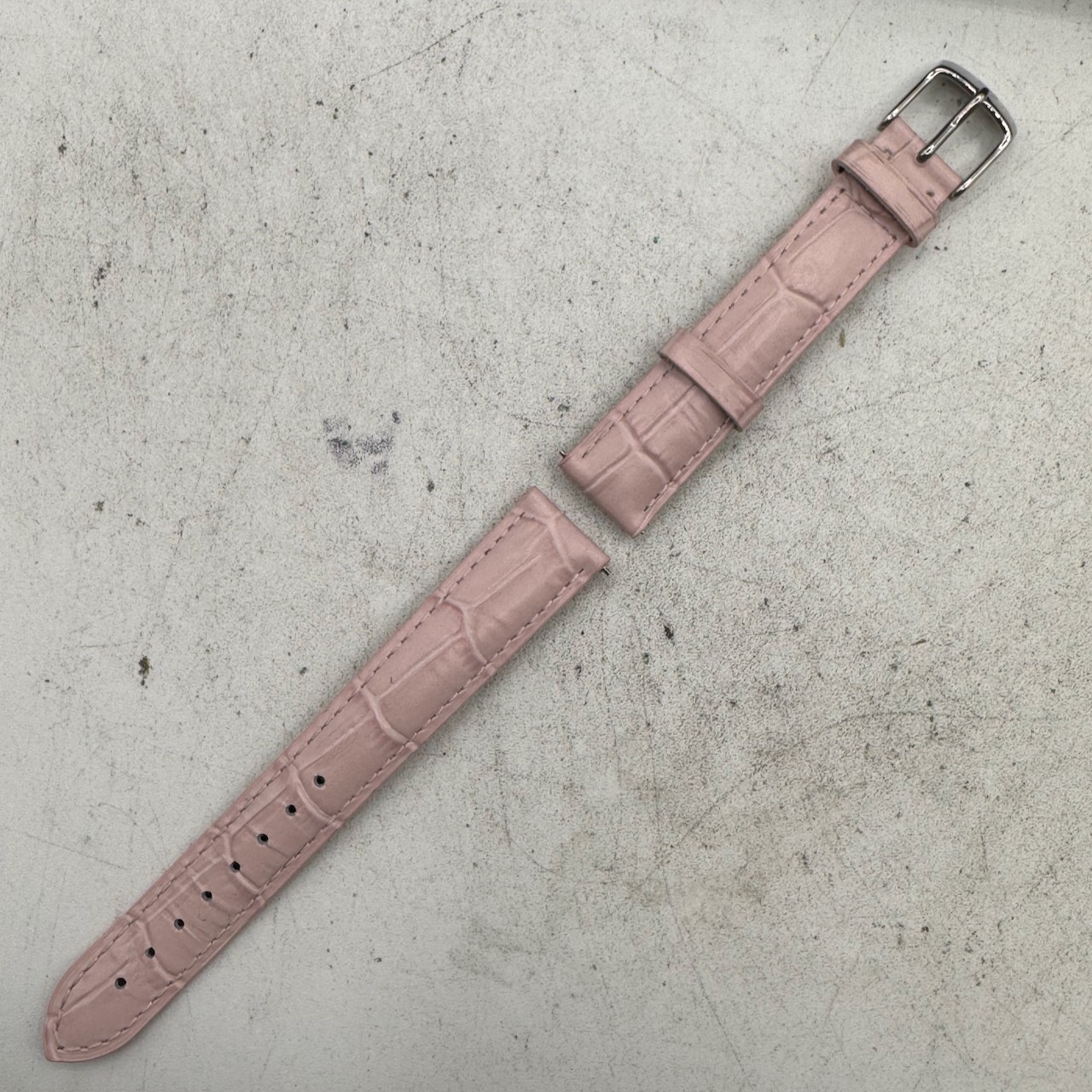 Vintage 16mm Michele Ladies Wristwatch Band Leather Quick Release France Pink