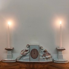 Art Deco Uhr mit Beisteller
