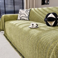 Sofa Cover Washable Soft Thicken Chenille Couch with Tassel Waterproof Slipcover