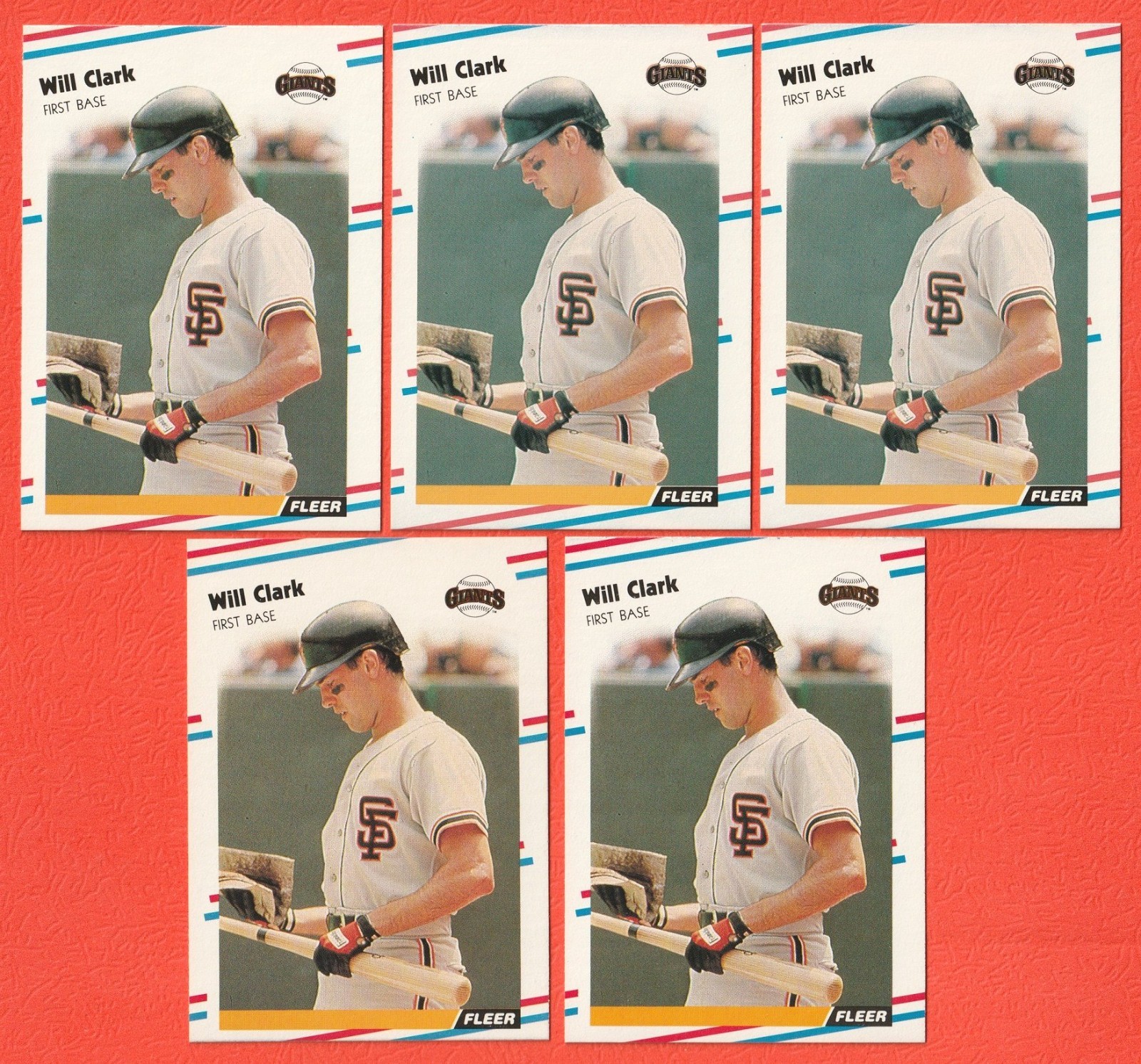 WILL CLARK - (5)  1988 Fleer  #78    *San Francisco Giants*
