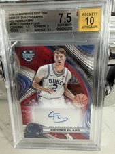 2024 Bowman U Chrome Cooper Flagg RC Red Refractor Auto #1/5 