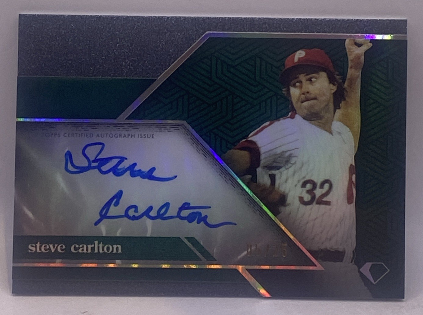 STEVE CARLTON 2024 TOPPS DIAMOND ICONS CHROME AUTOGRAPH AUTO #05/25 Phillies HOF