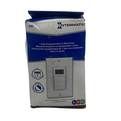 Intermatic ST01 Self Adjusting Timer Wall Switch - White (BRAND NEW)