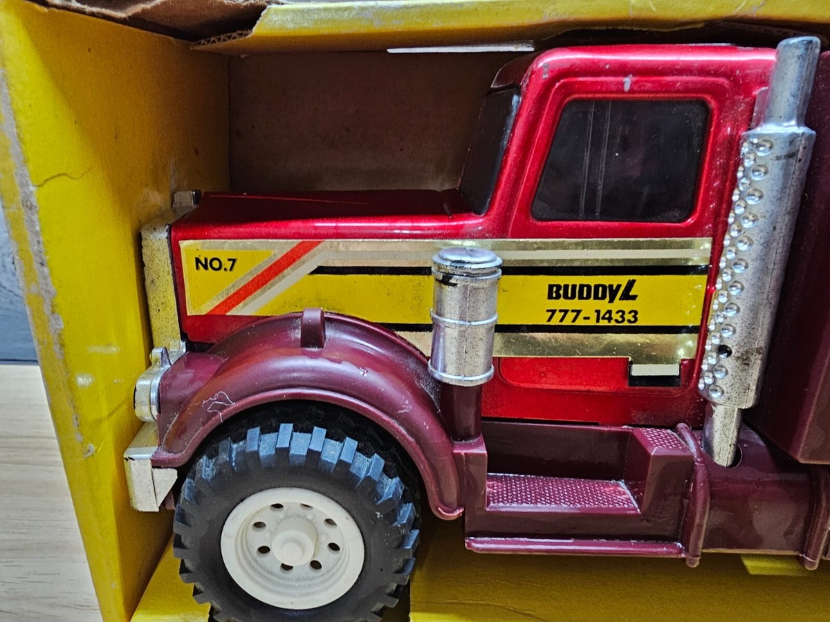 VTG 1987 BUDDY L BIG BRUISER AUTO BODY STOCK CAR KENWORTH HAULER