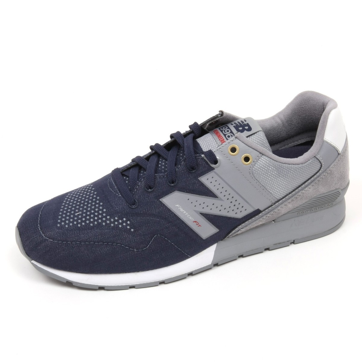 C5066 sneaker uomo NEW BALANCE 996 scarpa grigio/blu jeans shoe