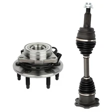 Front CV Axle Shaft & Wheel Hub Bearing For 2002-06 Chevrolet Avalanche 1500 4WD