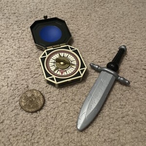 Pirates Of The Carribean Compass, Dagger, And Coin