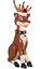 thumbnail 4 - 81.5 in Tall Colossal Oversized Red Nosed Christmas Reindeer Statue (dt)