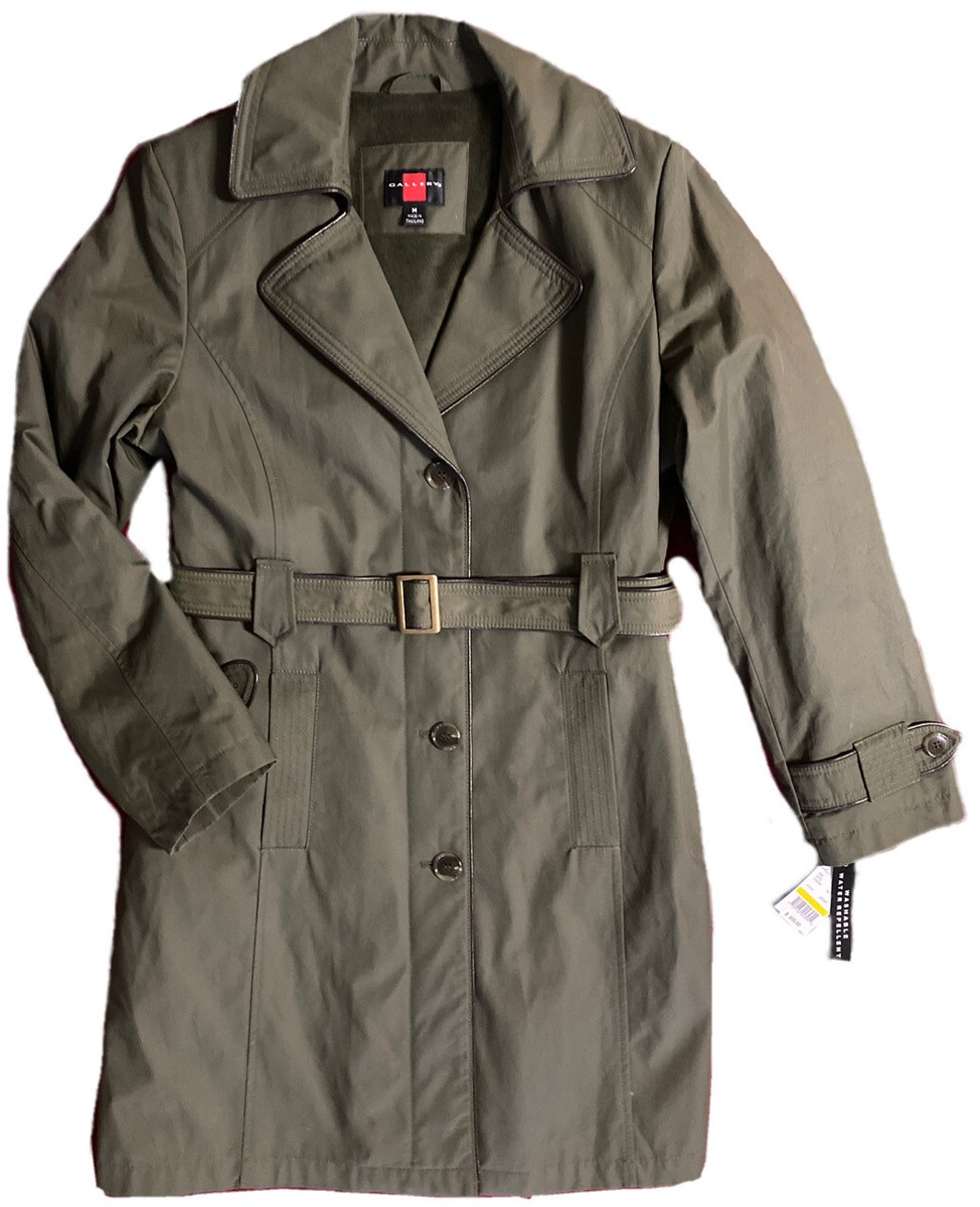 GALLERY Water Repellent Belted Trench Coat Wmns M Burnt GALLERY Water Repellent Belted Trench Coat Wmns M Burnt