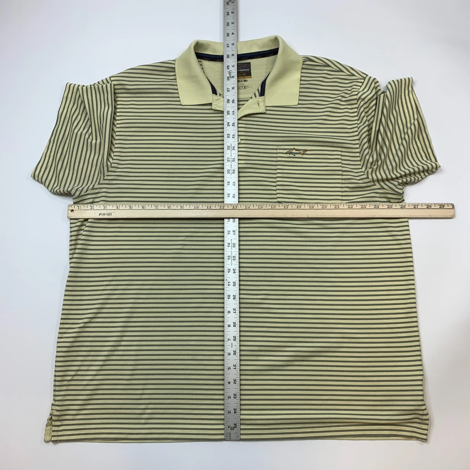 Camisa de golf Greg Norman para hombre XXL 2XL oro amarillo Tasso Elba Five Iron PlayDry Polo Foto 4 de 4