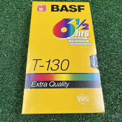 BASF VHS Video Tape Blank 6-1/2 Hours Extra Quality T-130 New Sealed