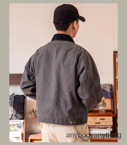 Retro Jacke Herren Loose Fit American Classic Vintage Workwear - Bild 10 von 39