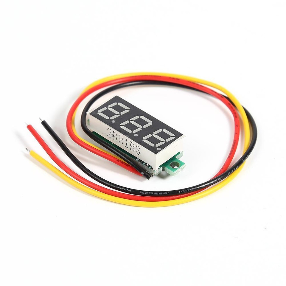  Mini LED Display 0.28 inch DC 0100V 3 Wire Gauge Voltage Meter