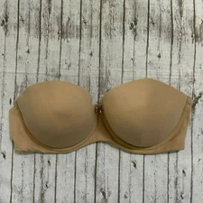 Soma Womens Embraceable Strapless Multi Way Bra Beige Underwire 121703 Size34D
