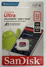 SanDisk Ultra Micro SDHC UHS-I Card 32 GB Speed Up To 120 Mb/s Memory Card