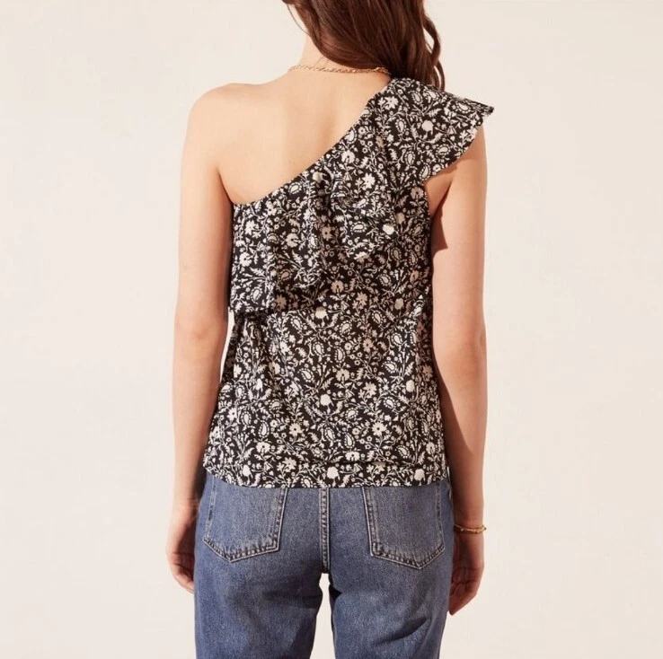 Top asimmetrico Etam nero e bianco - Imagen 2 de 4