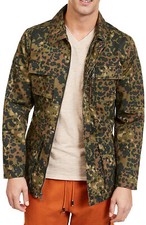 $129 New Mens INC International Concepts Jesse Field Green Camo Utility Jacket M