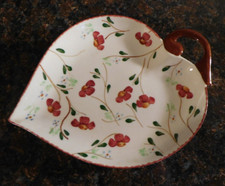 Southern Potteries Blue Ride China Heart/Leaf Shaped Dish Made in USA