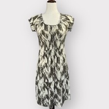Michael Michael Kors Fit & Flare Dress Women XS Multicolor Tie-Dye Smocked A06