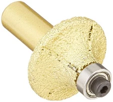 3/4-Inch Radius Brazed Router Bit 1/2-Inch Shank with Bearing granite glass
