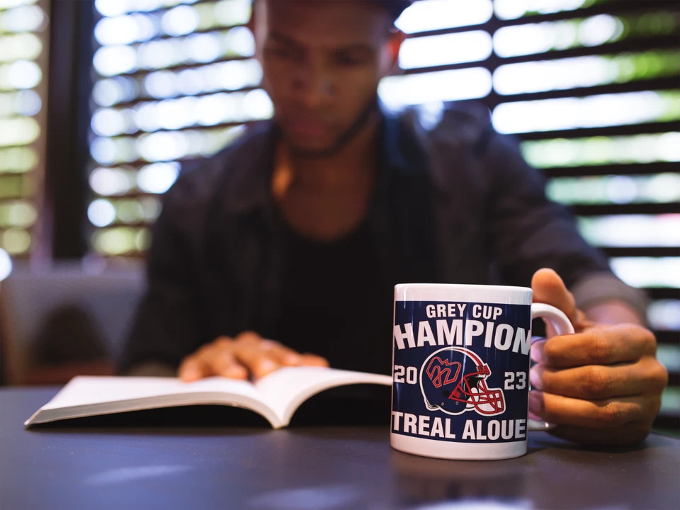 CFL 2023 Grey Cup Champion Montreal Alouettes Coffee Cup Mug 11oz New - Image 2 of 2