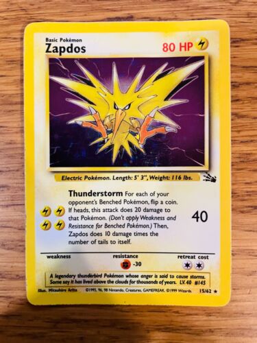 Zapdos (15/62) Holo Fossil Set Pokemon Card! FAST & FREE P&P! - Picture 59 of 62