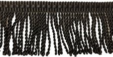 BLACK TWISTED FRINGE - 2" x 4 yards long - 34
