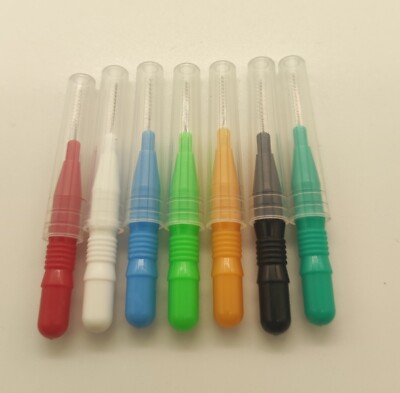 100 Pieces Dental Plastic Interdental Brush Floss Sticks Tooth Head Oral Hygiene