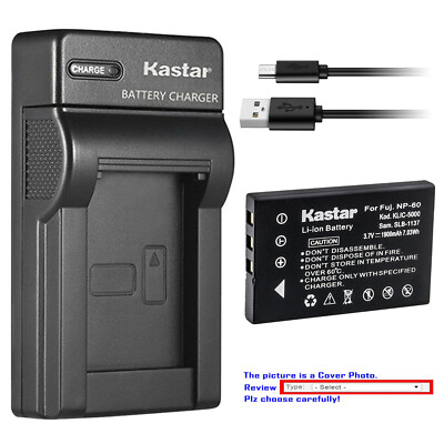 Kastar Battery Slim Charger for Universal Remote Control URC MX 880 as NP-60