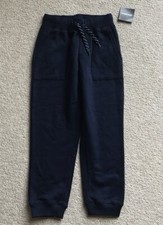 Eddie Bauer Size S Pants NEW Boy's Camp Fleece Joggers Dusk Navy