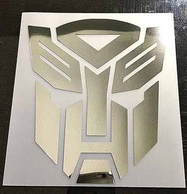 AUTOBOT Transformer  DIE-CUT Chrome  or Color Vinyl Decal Sticker NEW