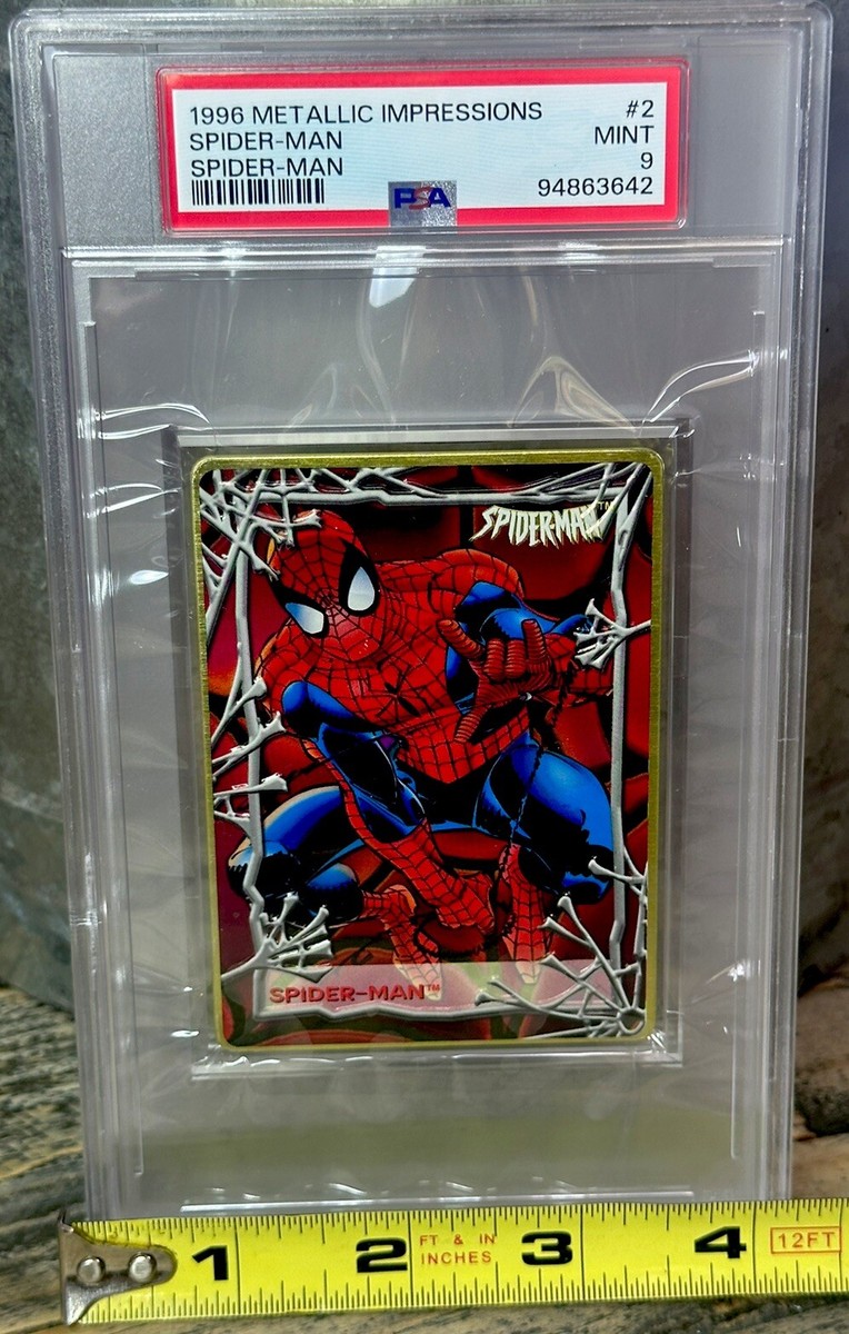 SPIDER-MAN PSA GRADED POP 2 🔥 90's METAL Marvel Metallic