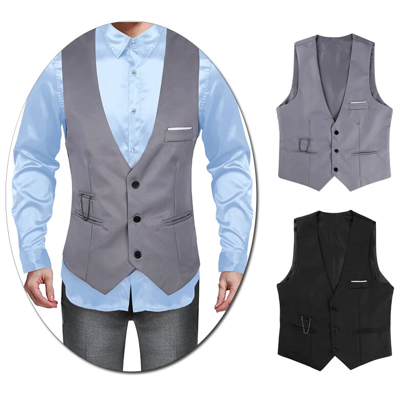 Mens dress vest with best sale pockets