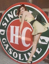 Top Quality Sinclair HC Gasoline Motor Oil  vintage reproduction Garage Sign