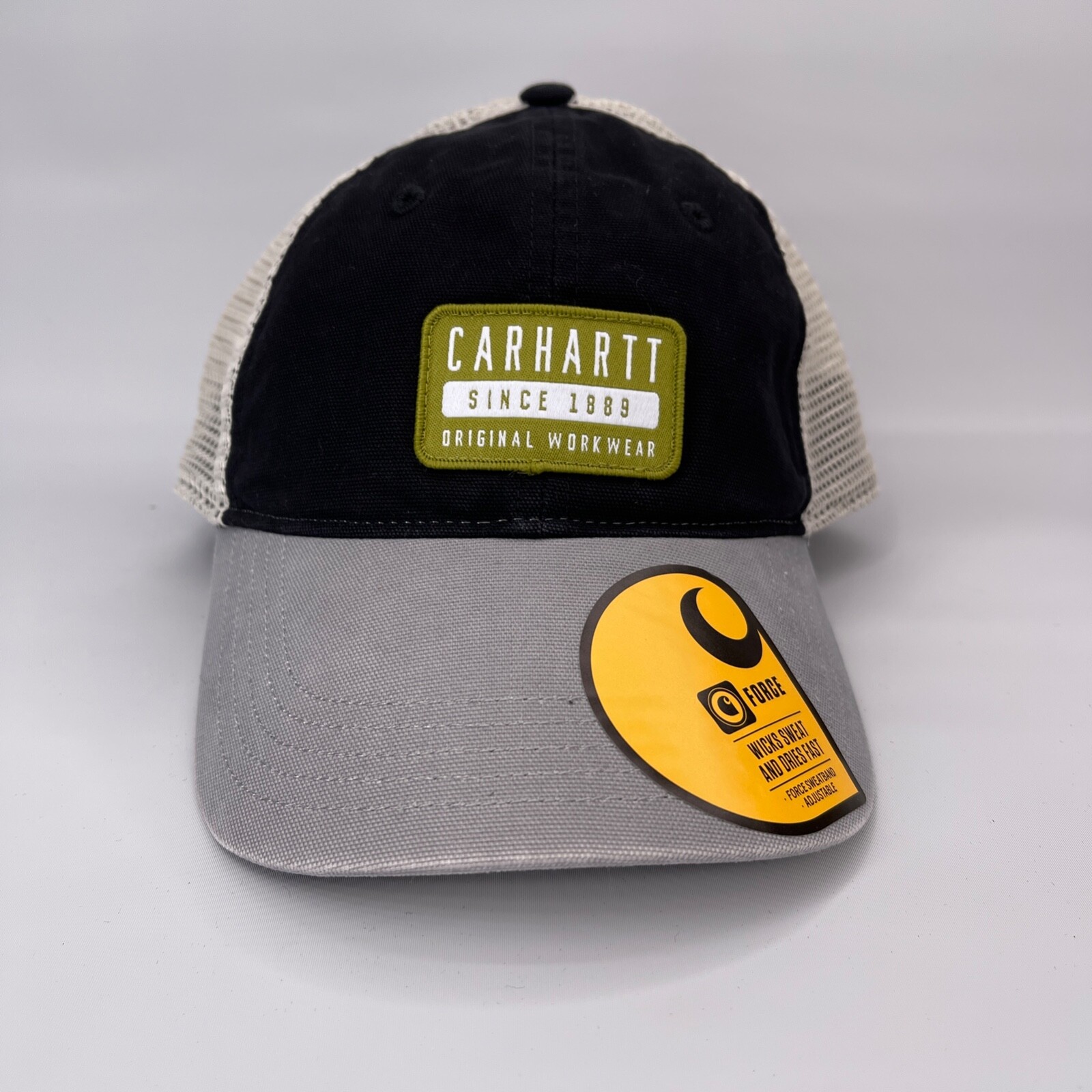 CARHARTT Women's Hat Cap Gray Mesh Trucker Snapback Sweatband Adjustable